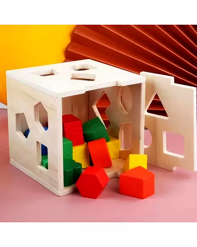 Solid Wood Shape Fun Box-7