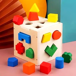 solid wood shape fun box