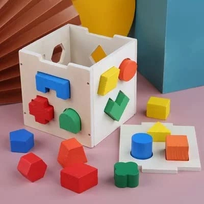 Solid Wood Shape Fun Box-6