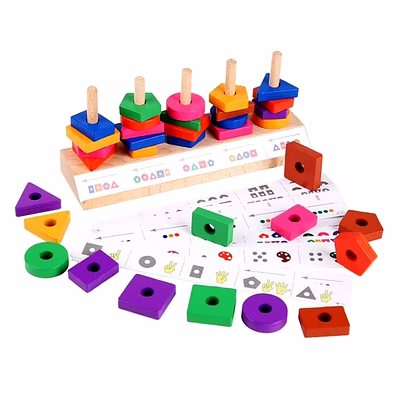 wooden block matching game