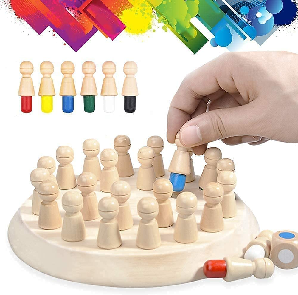 Wooden Memory Match Stick Chess Game-6