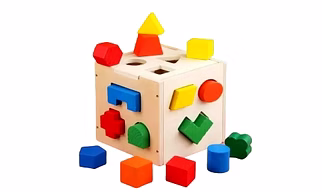 Solid Wood Shape Fun Box