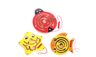 Wooden Magnetic  Maze Puzzle with Magentic Driving Pen