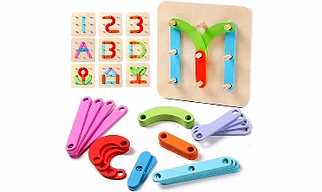 Wooden Alphabet Numbers construction Hundred Change Collage