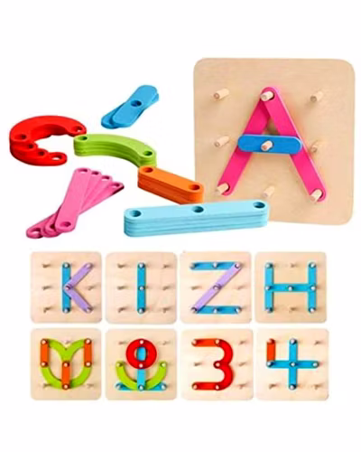 Wooden Alphabet Numbers construction Hundred Change Collage-1