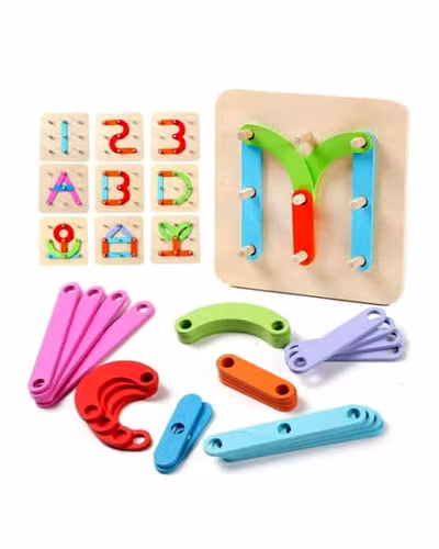 Wooden Alphabet Numbers construction Hundred Change Collage-2