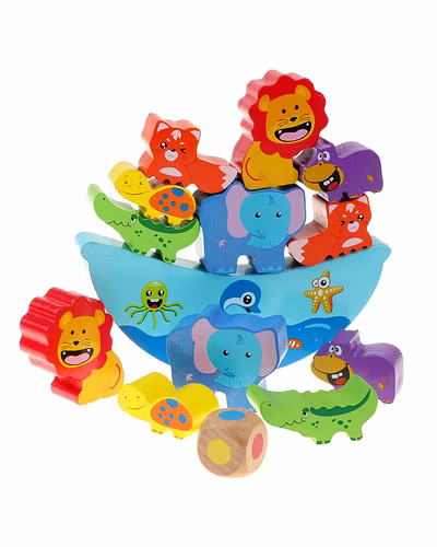 Wooden Animal Stacking Blocks-2