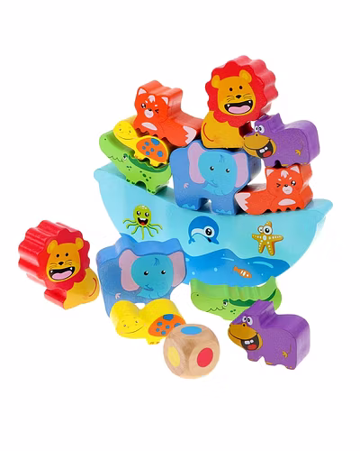 Wooden Animal Stacking Blocks-4