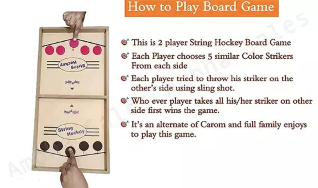 Slide Hockey Board Game for Kids and Adults-2