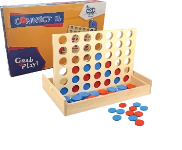 4 in A Row Wooden Family Game Indoor/Outdoor-ST56