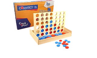 4 in A Row Wooden Family Game Indoor/Outdoor