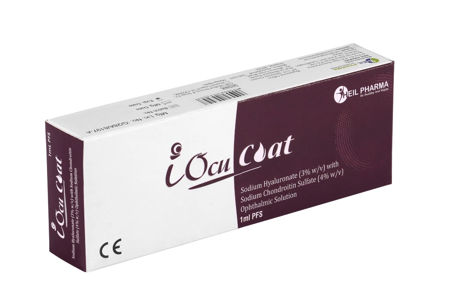 Sodium Hyaluronate 3% w/v with Sodium Chondroitin Sulfate 4% w/v Ophthalmic Solution 1ml iOcuCoat-12653501