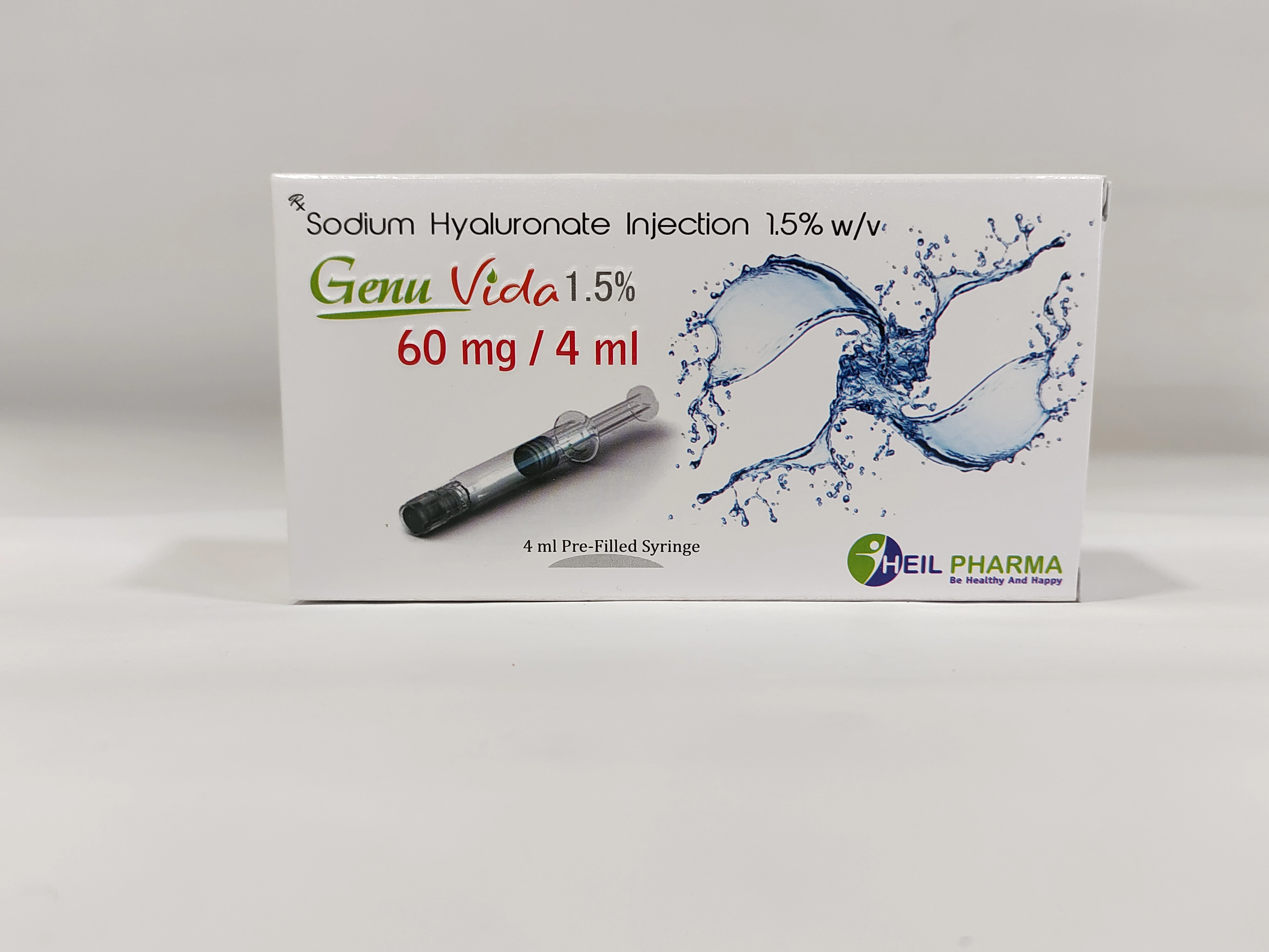 Sodium Hyaluronate injection 1.5% w/v 4ml GenuVida 1.5%-12653535