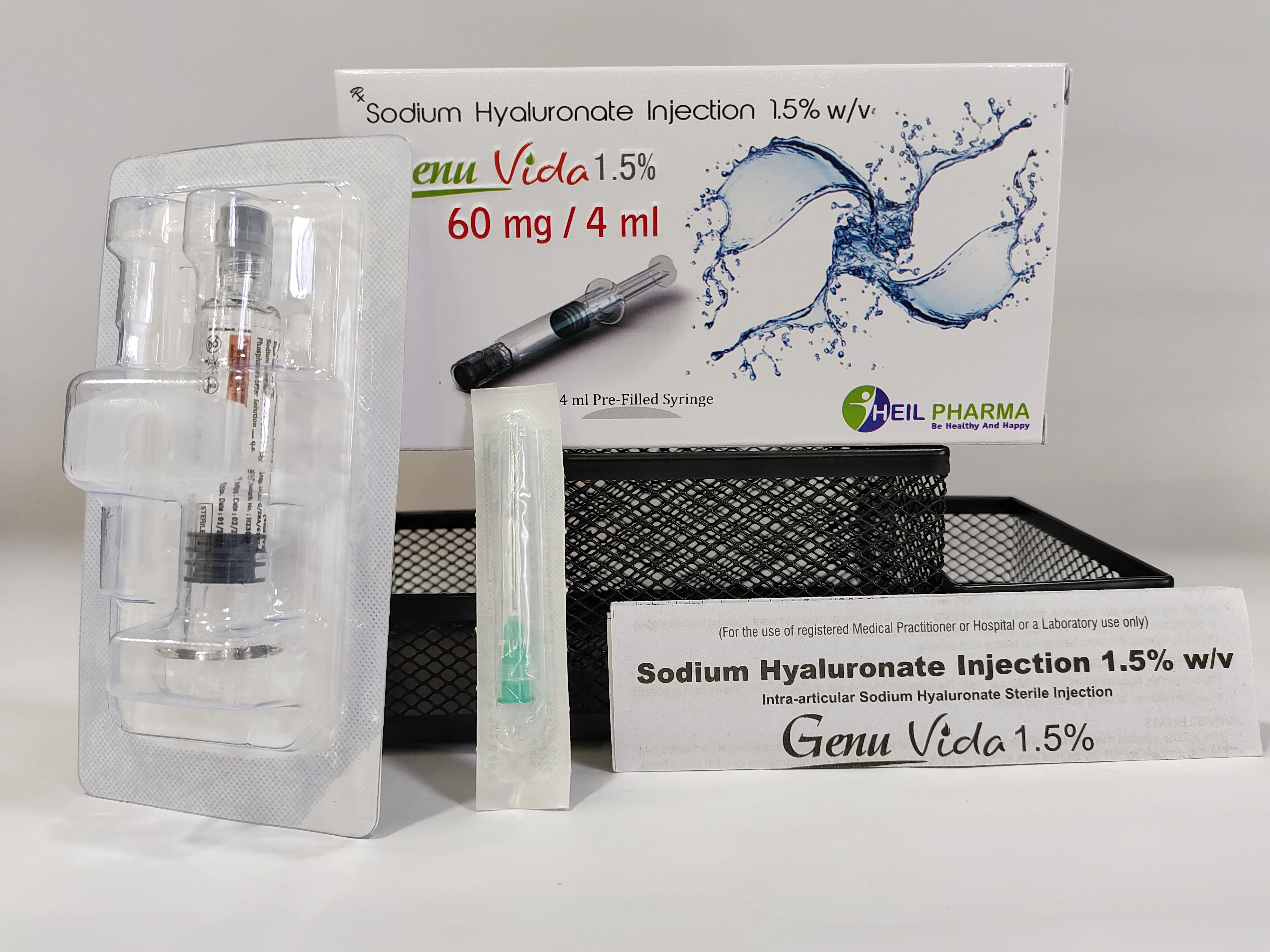 Sodium Hyaluronate injection 1.5% w/v 4ml GenuVida 1.5%-1