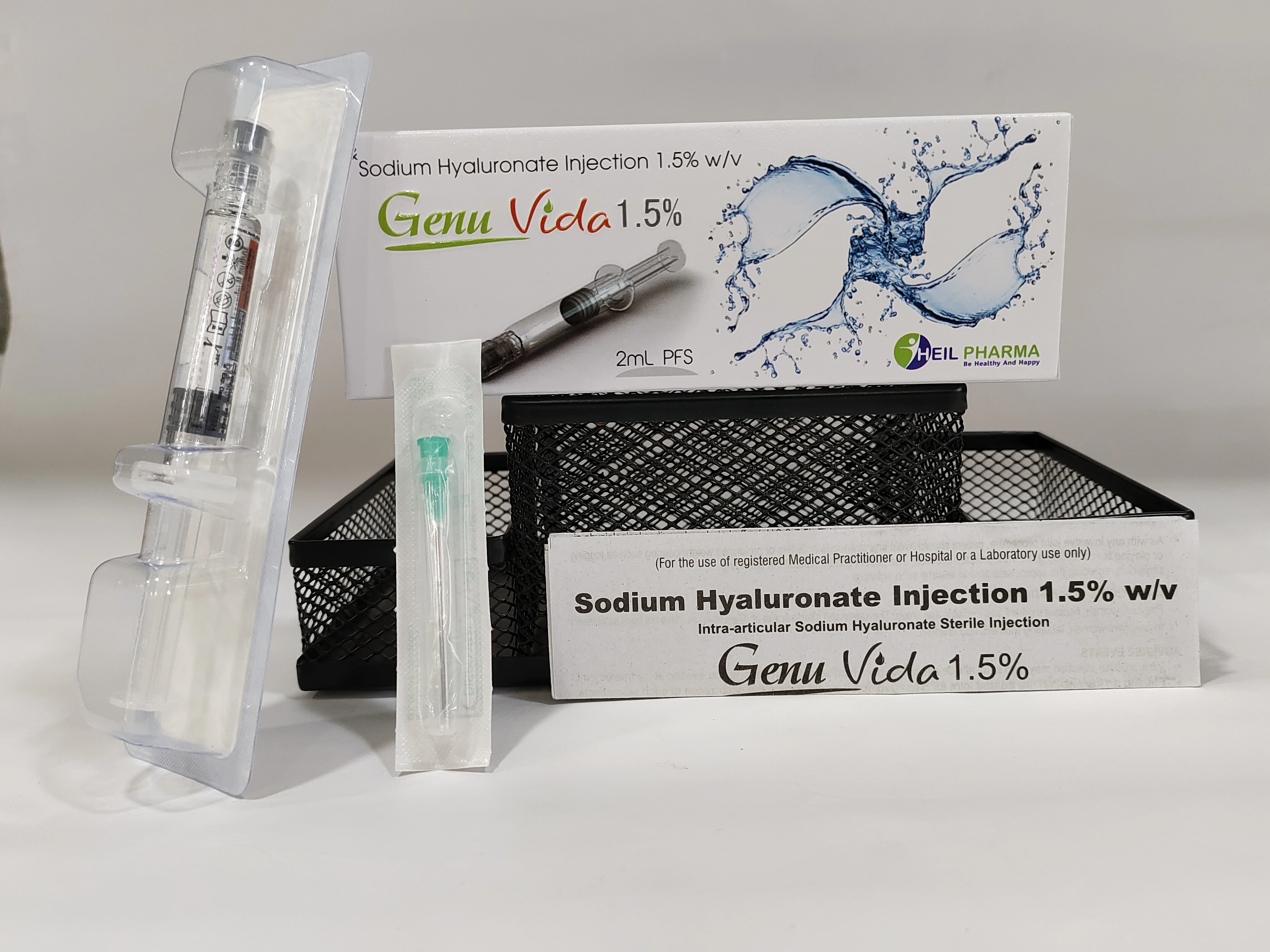 Sodium Hyaluronate injection 1.5% w/v 2ml GenuVida 1.5%-1