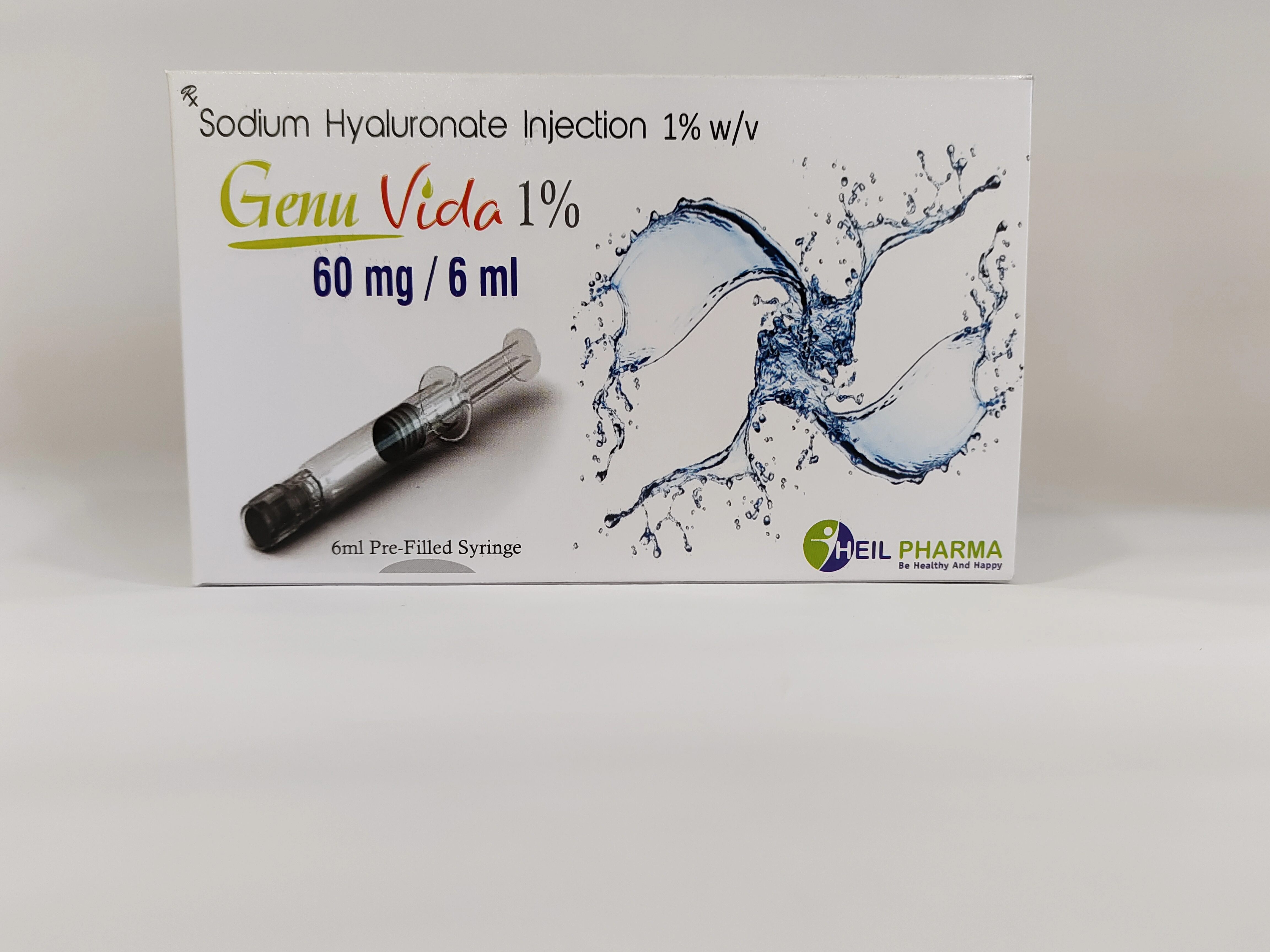 Sodium Hyaluronate injection 1.0% w/v 6ml GenuVida 1.0%-12653527