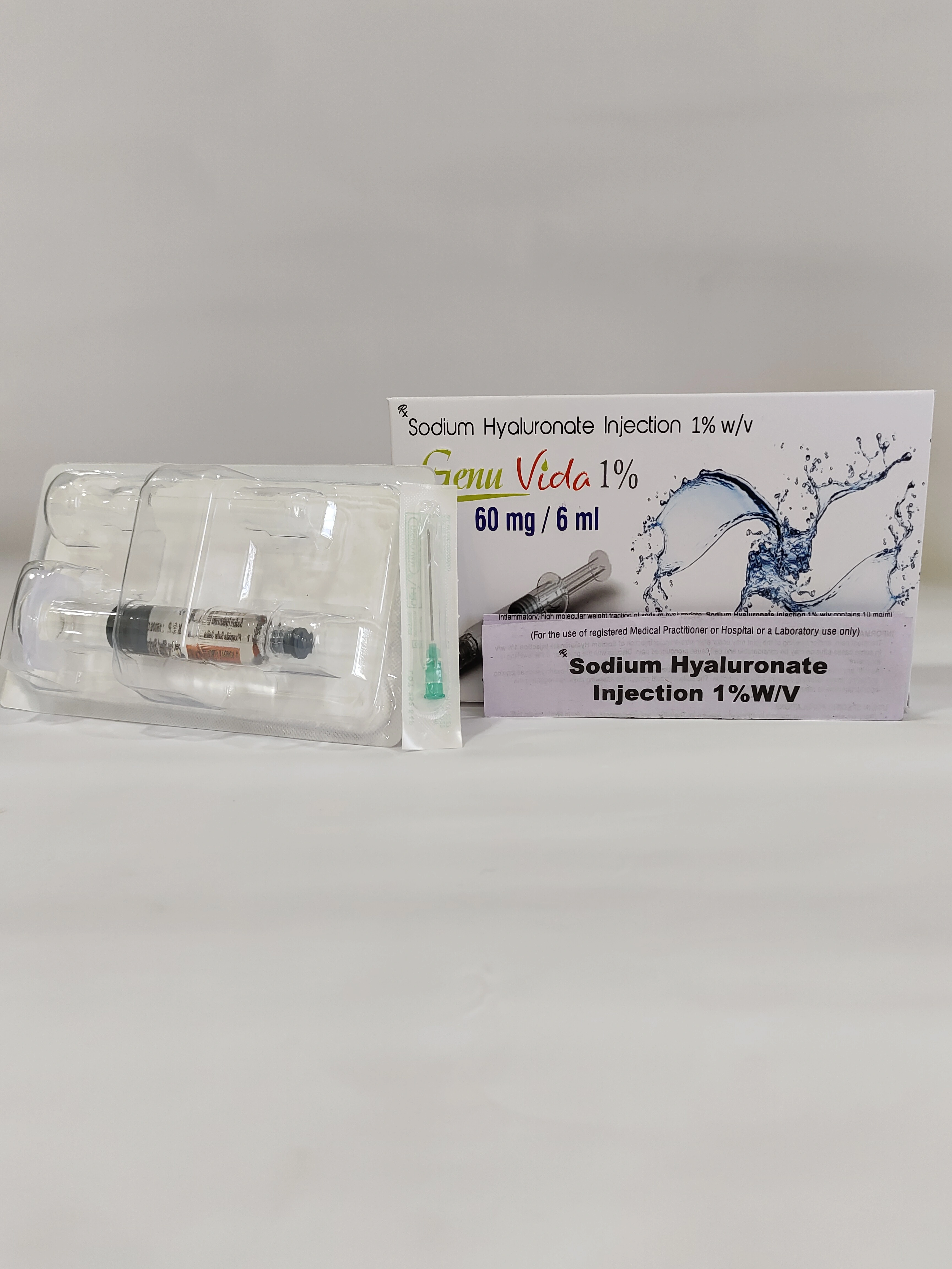 Sodium Hyaluronate injection 1.0% w/v 6ml GenuVida 1.0%-2