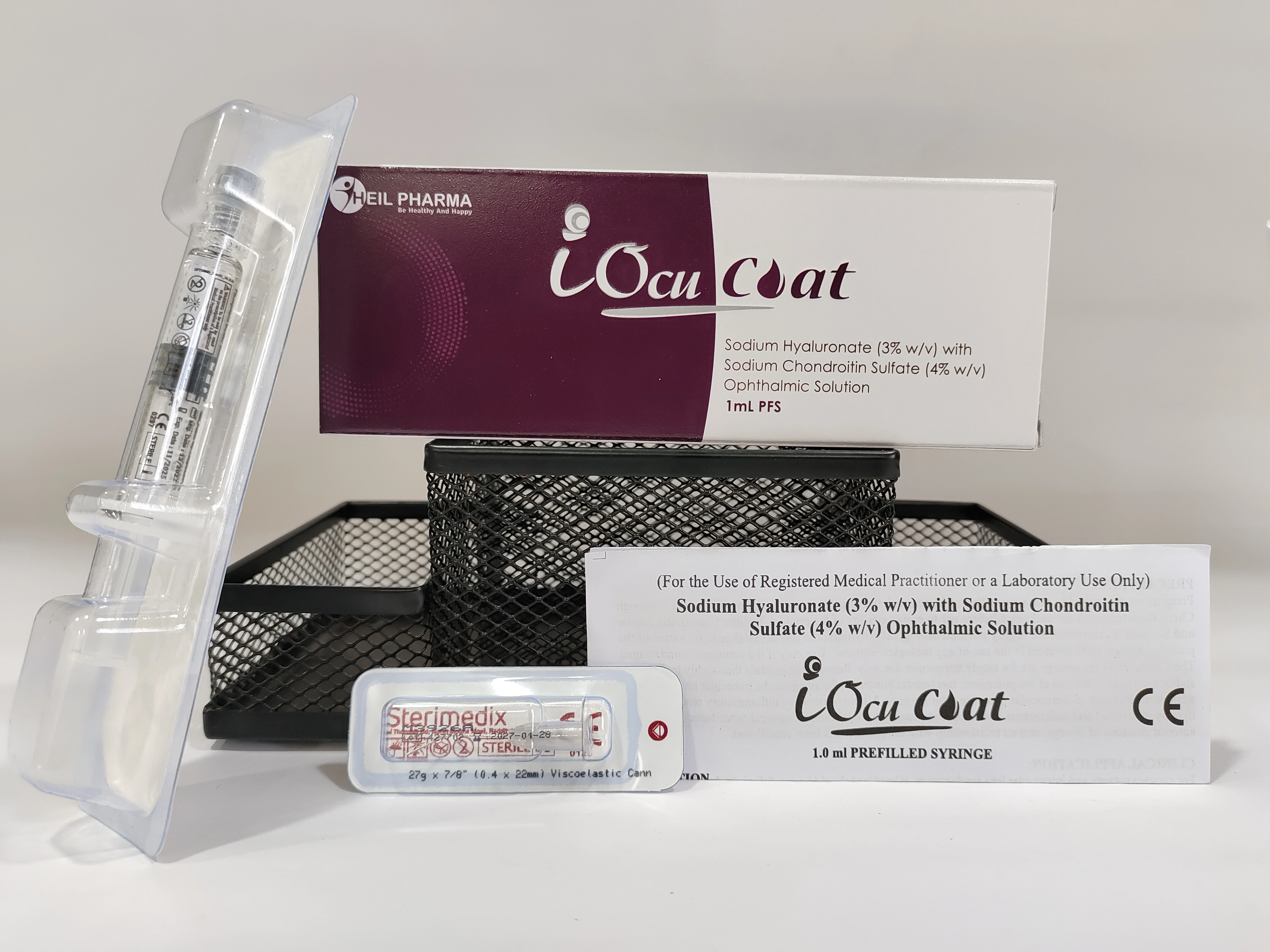 Sodium Hyaluronate 3% w/v with Sodium Chondroitin Sulfate 4% w/v Ophthalmic Solution 1ml iOcuCoat-1