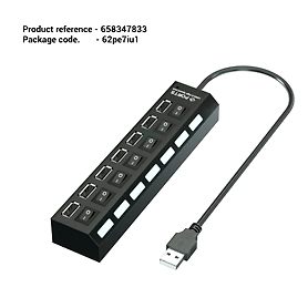 USB Hub 7 Port Multi USB Splitter Power Adapter Multiple Expander With On Off Switch For PC Laptop MacBook Accessories