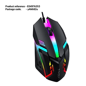 T-Wolf V1 RGB Breathing Light Gaming Mouse 1200DPI