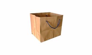 Brown Kraft Paper Basket Bags with Cotton Rope Handle