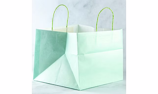 Light Colour Kraft Paper Basket Bag with Cotton Rope Handle
