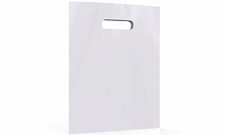 White Kraft Paper Medical Bag with D-Cut Handle 110