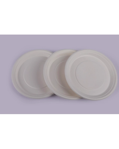 Bagasse Plates - 12 Inch Round Plates-12IRPM