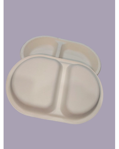Bagasse Plates -  2 Compartment Plate-2CPB