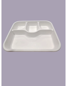 Bagasse Meal Tray - 4 Compartment Meal Tray