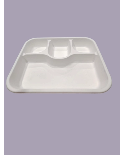 Bagasse Meal Tray - 4 Compartment Meal Tray-4CPMTG