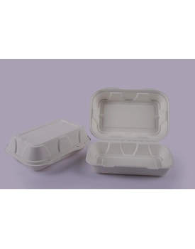 Bagasse Clamshells - 9 x 6 Plain Clamshells