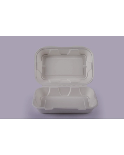 Bagasse Clamshells - 9 x 6 Plain Clamshells-1