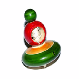 wooden spinning ball thread tops, non toxic colors