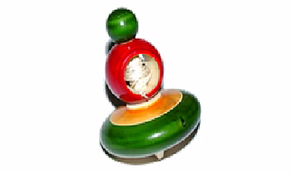 Wooden Spinning Ball thread tops, non toxic colors