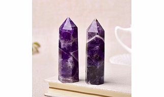 Amethyst Crystal Healing Obelisk Tower / Pencil / Wand