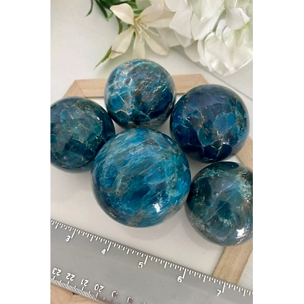 Blue Apatite Sphere Ball-1