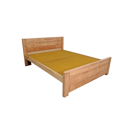 RRLC Solid Natural Rubber Wood Queen Size Bed without storage 78*60inch-1
