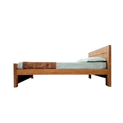 RRLC Solid Natural Rubber Wood Queen Size Bed without storage 78*60inch-3