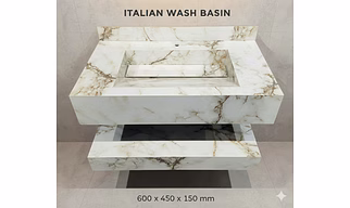 ITALIAN WASH BASIN AND SHELVES ( PORCELAIN WASH BASIN )