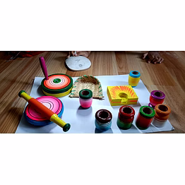 no brand wooden kitchen set toys