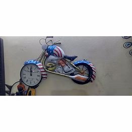 iron metal speed bike red clock