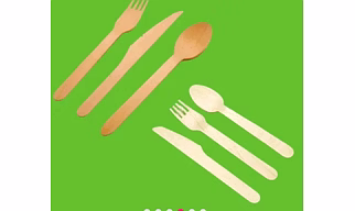Biodegradable Cutlery Spoon fork knife Wooden, Edible & PLA Cutlery 1 Mm