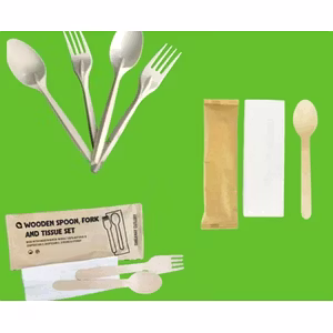 Biodegradable Cutlery Spoon fork knife Wooden, Edible & PLA Cutlery 1 Mm