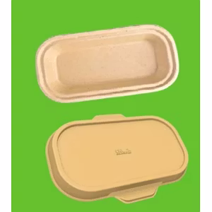 Biodegradable 750 ml Bagasse Container With Lid (Delivery Range) .