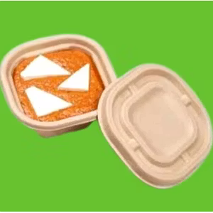 750 Ml Bagasse Container With Lid (Delivery Range)