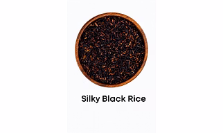 Block Rice (karuppu kavuni). Traditional Rice from Tamil Nadu, India.