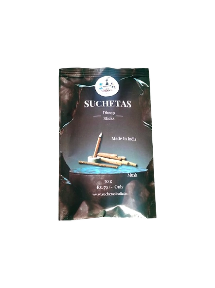 Suchetas Dhoop Sticks - Brut Musk - 50 gms Pouch-2