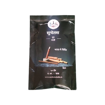 SUCHETAS INDIA Dry Dhoop Sticks - Sandalwood - 50 Gms Pouch