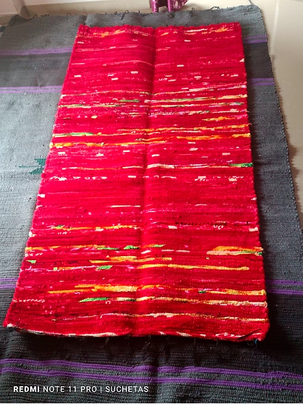 Suchetas Brand Cotton Hand Woven Rugs, Multi Color